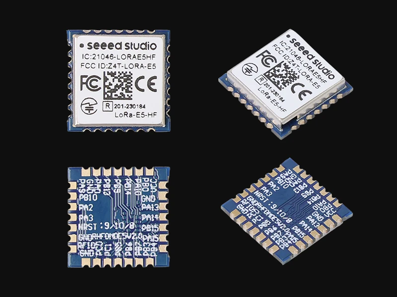 The Wio-E5 wireless module is embedded with the ST system-level package chip STM32WLE5JC, ARM Cortex M4 ultra-low-power MCU, and Long Range SX126X. It supports LoRaWAN frequency plan on EU868, US915 and more, making it suitable for wireless sensor networks and other IoT devices that require battery power, low power consumption and long range.