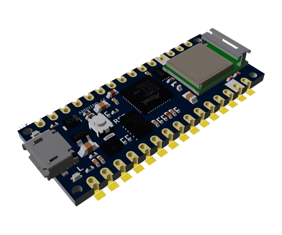 3D PCB view of ABX00027 Template