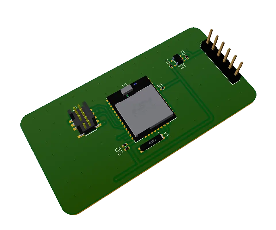 3D PCB view of MGM240P Template