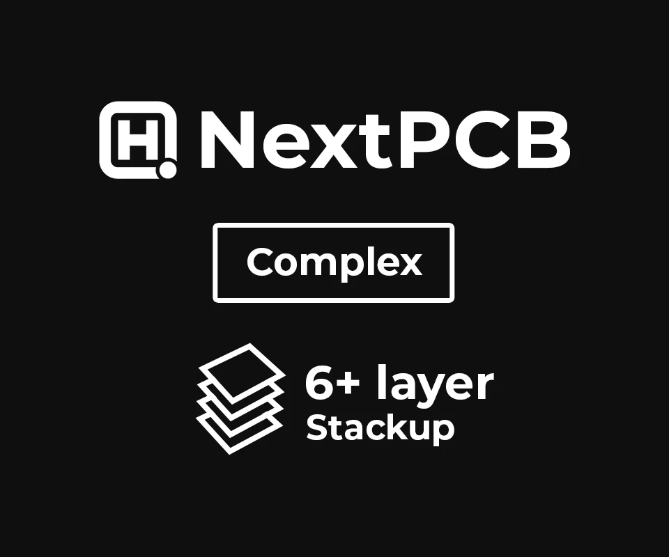 3D PCB view of NextPCB 6+ Layer Complex Constraints