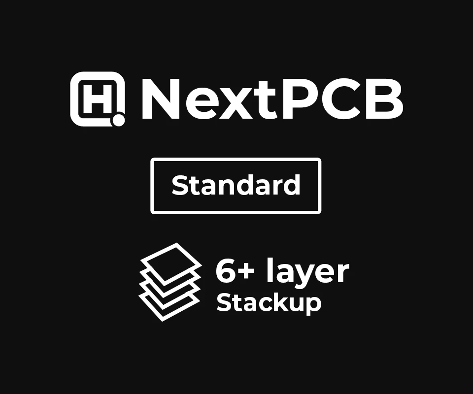 3D PCB view of NextPCB 6+ Layer Standard Constraints