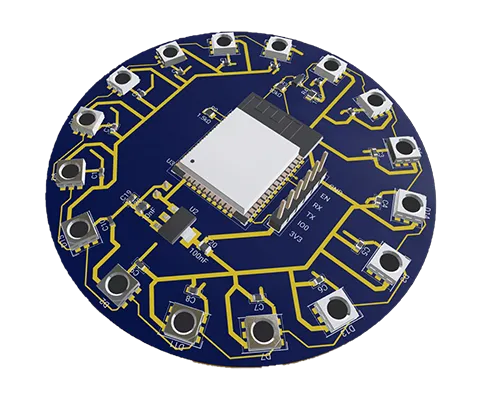 3D PCB view of WS2812 Board
