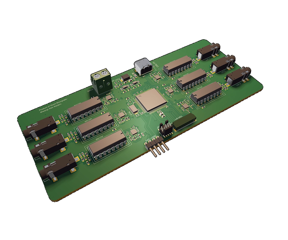 3D PCB view of sEMG-DAQ