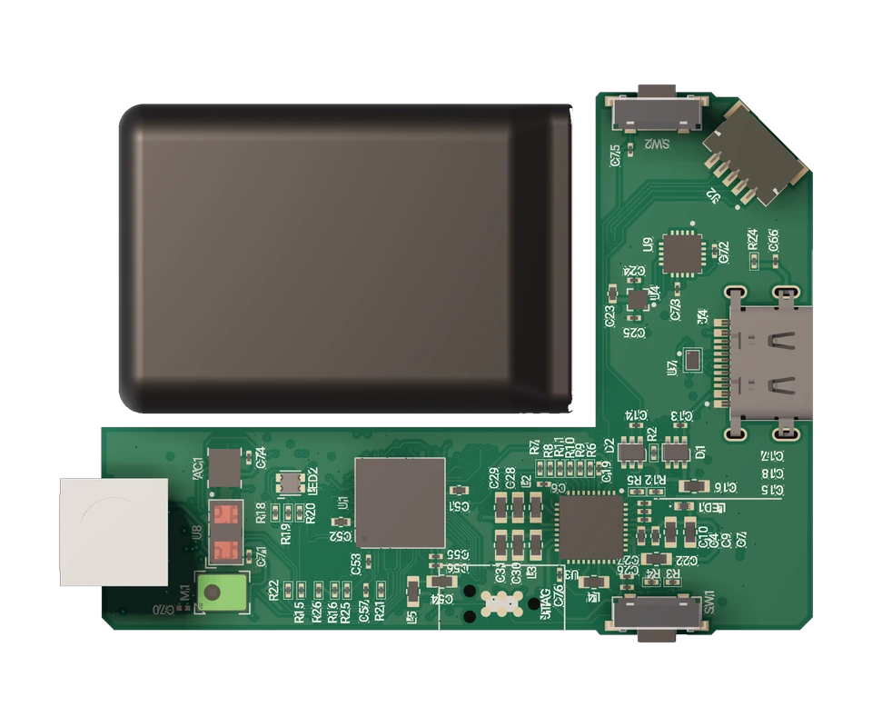 3D PCB view of Wearable AI Camera